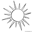 Lamina para colorear dibujos del verano. laminas del sol